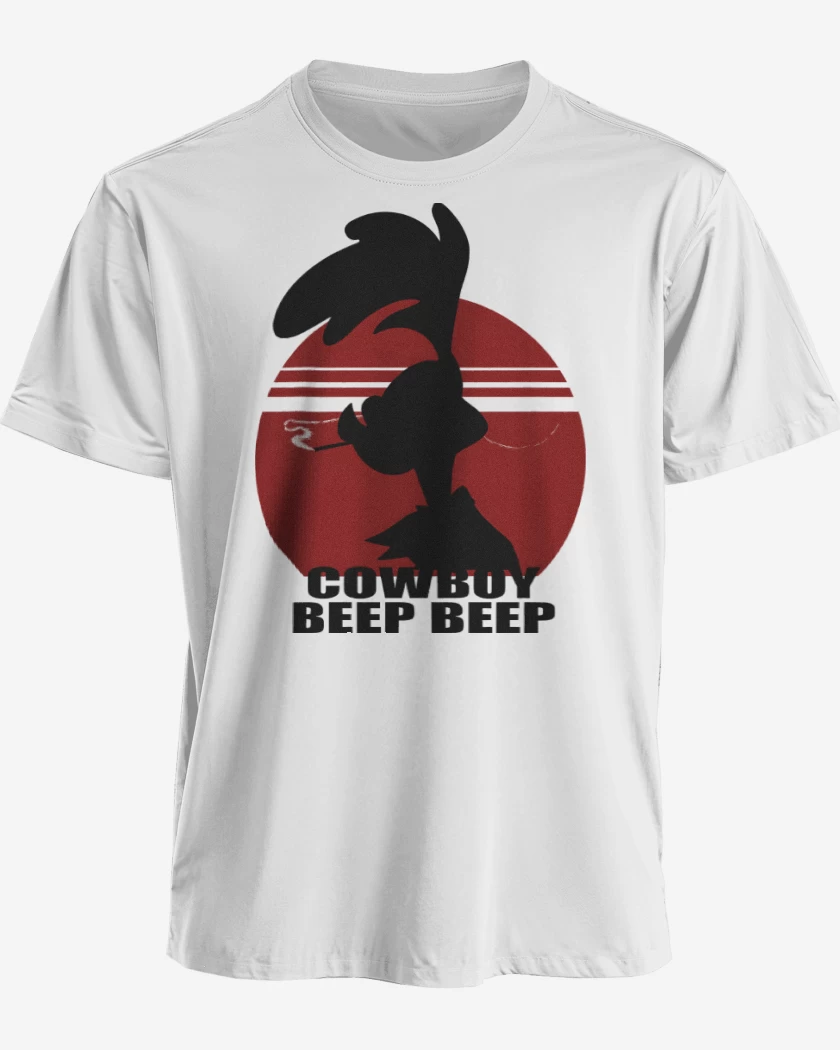 Polera premium Blanco de Cowboy Beep Beep