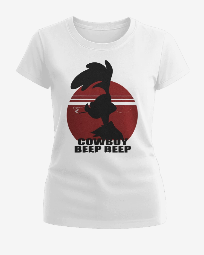 Polera de Mujer Blanco de Cowboy Beep Beep