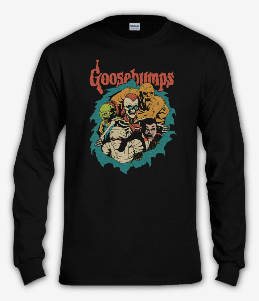 Polera manga larga Negro de Escalofríos