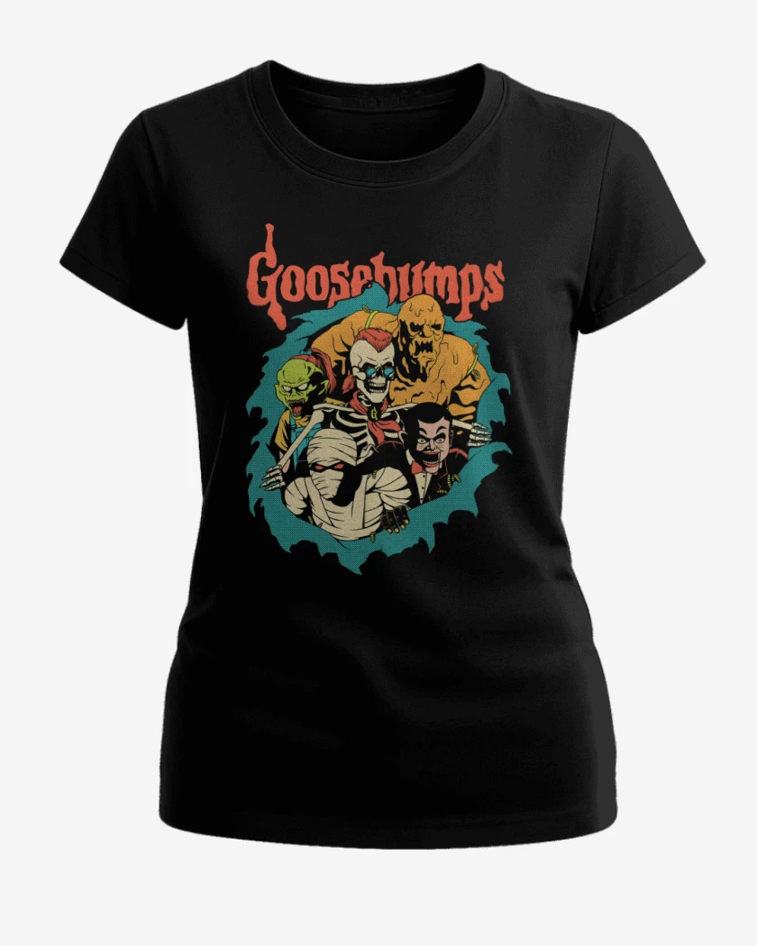 Polera de Mujer Negro de Escalofríos