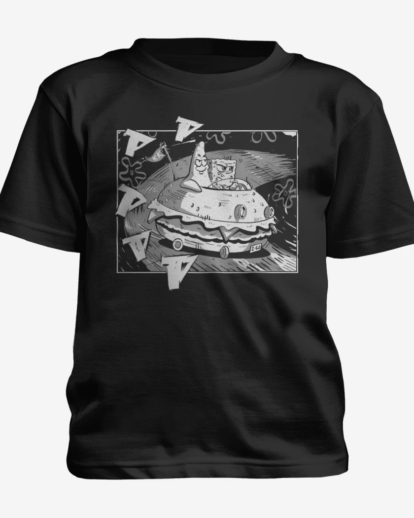 Polera de niño Negro de Initial Esponja
