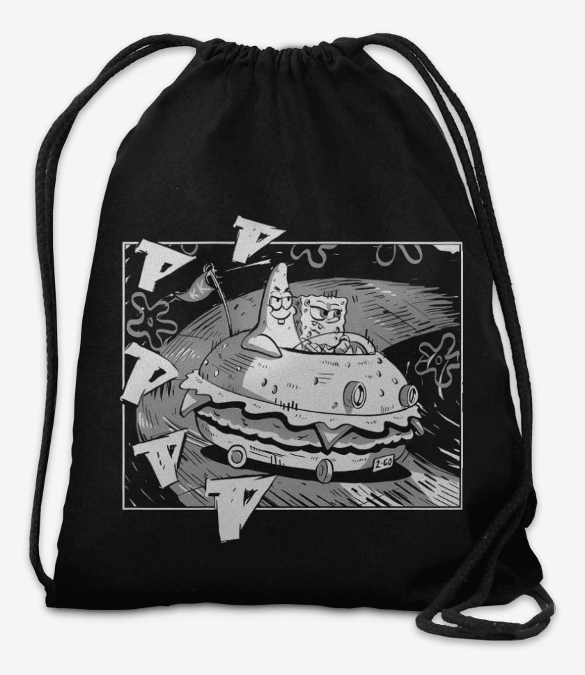 Mochila Negro de Initial Esponja