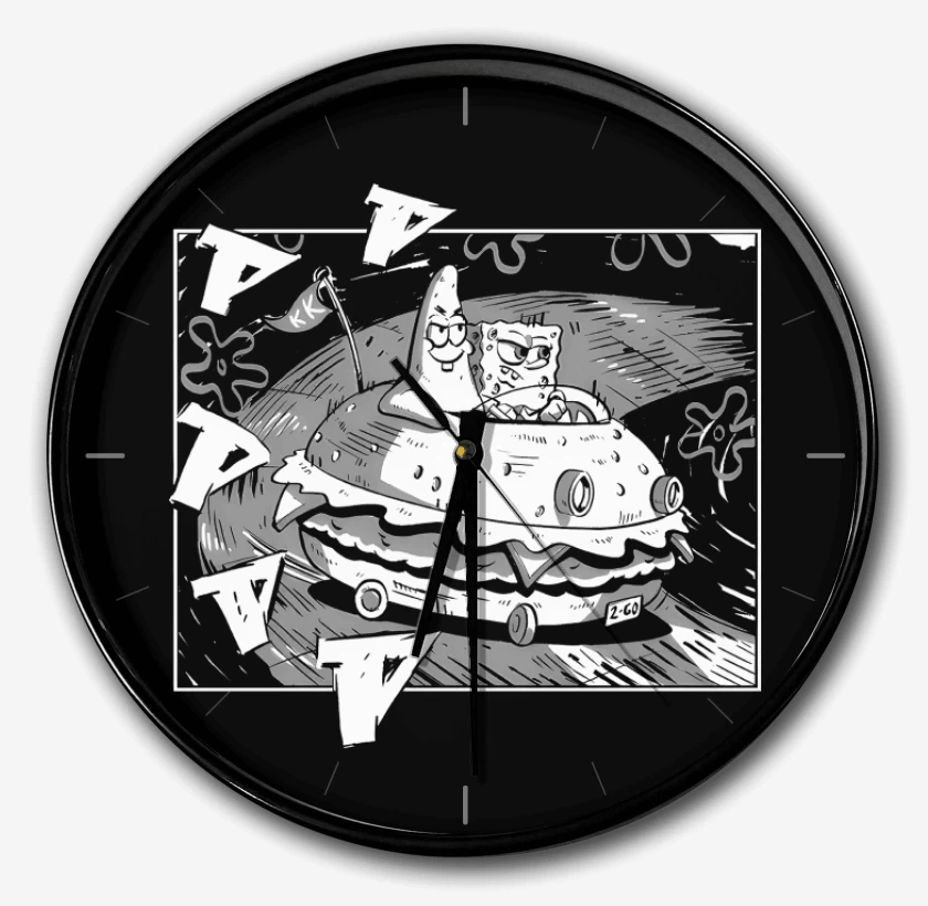 Reloj Negro de Initial Esponja