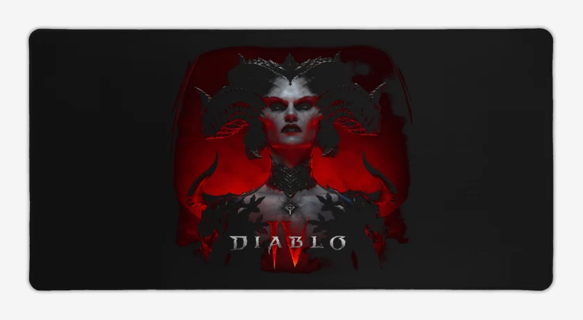 Mouse pad Gamer Negro de Diablo IV