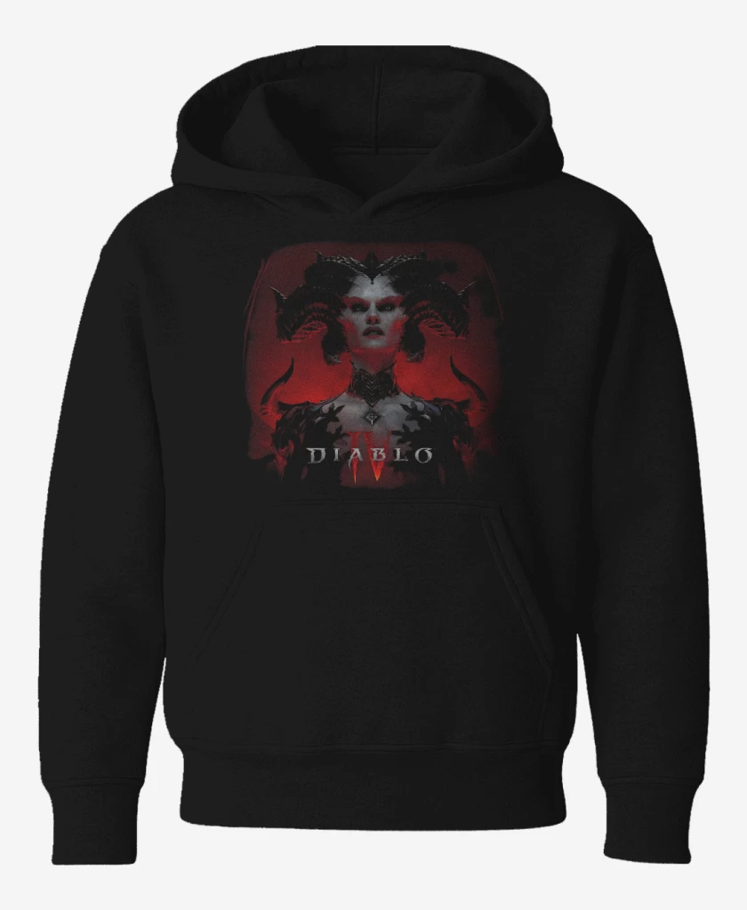 Poleron de niño Negro de Diablo IV