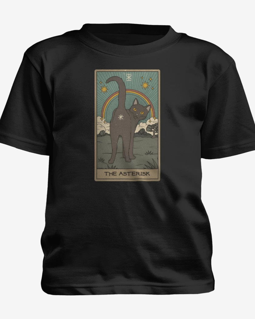 Polera de niño Negro de Gatito Asterisco 