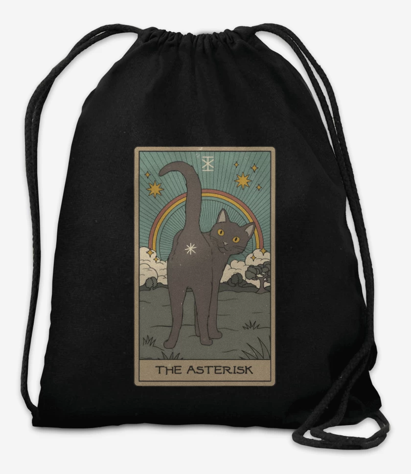 Mochila Negro de Gatito Asterisco 
