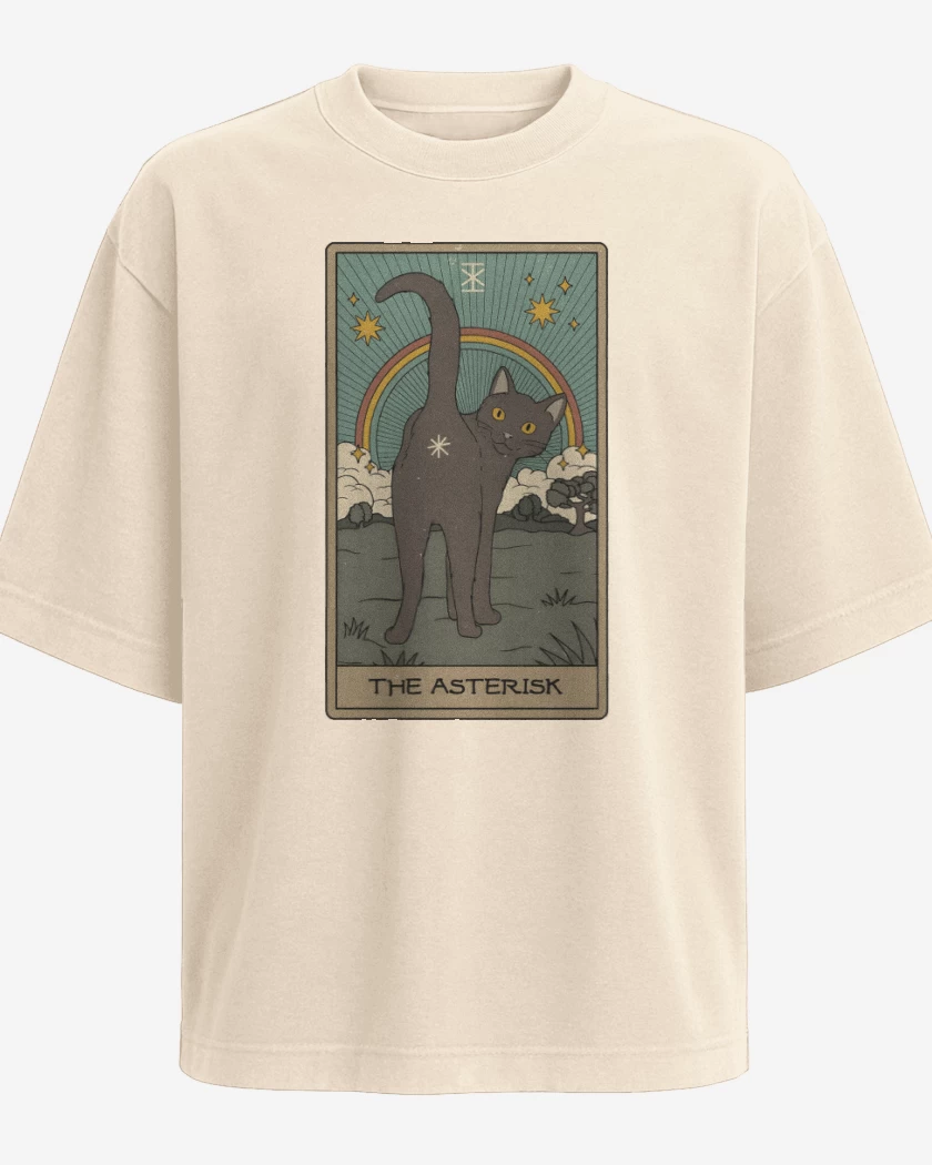 Polera Oversize Gatito Asterisco 