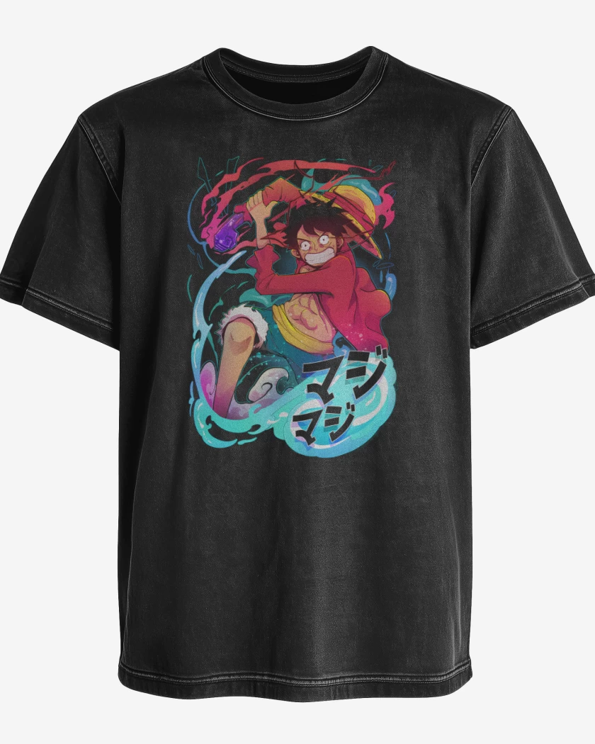 Polera desgastada Negro de Rey Pirata 
