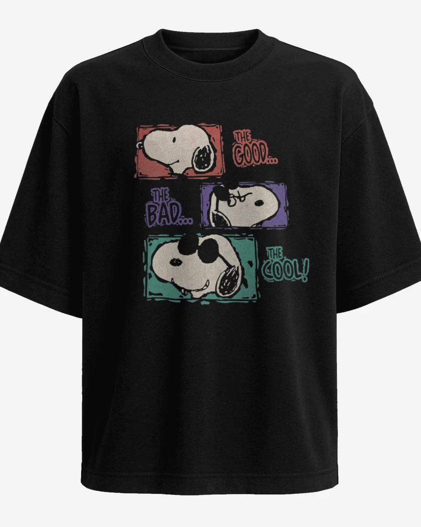 Polera Oversize Negro de The Cool