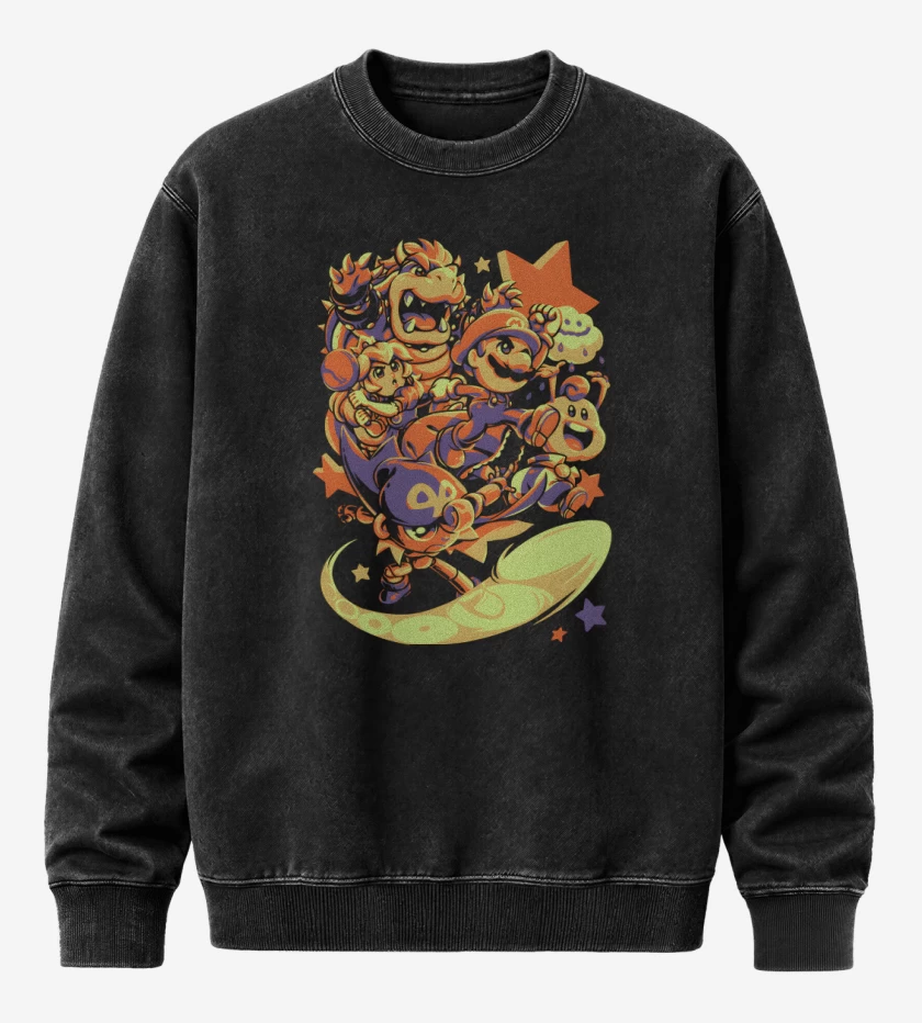 Poleron Polo Acid Wash Negro de Marito RPG