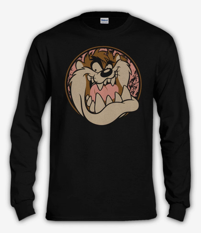 Polera manga larga Negro de Peligroso Taz