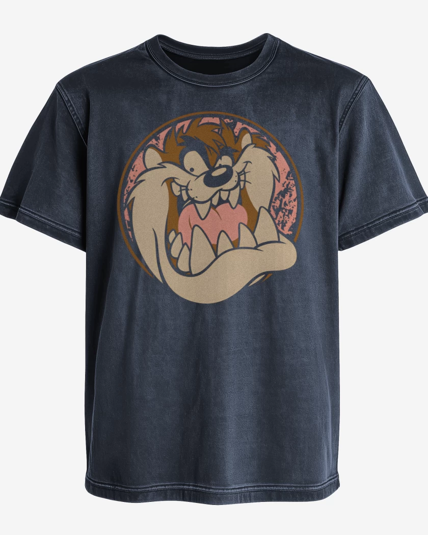 Polera desgastada Azul Marino de Peligroso Taz