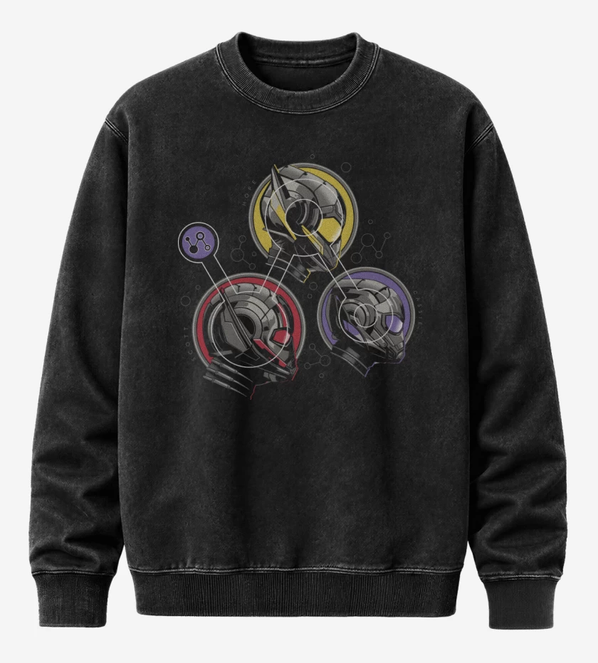 Poleron Polo Acid Wash Negro de Team Hormiga