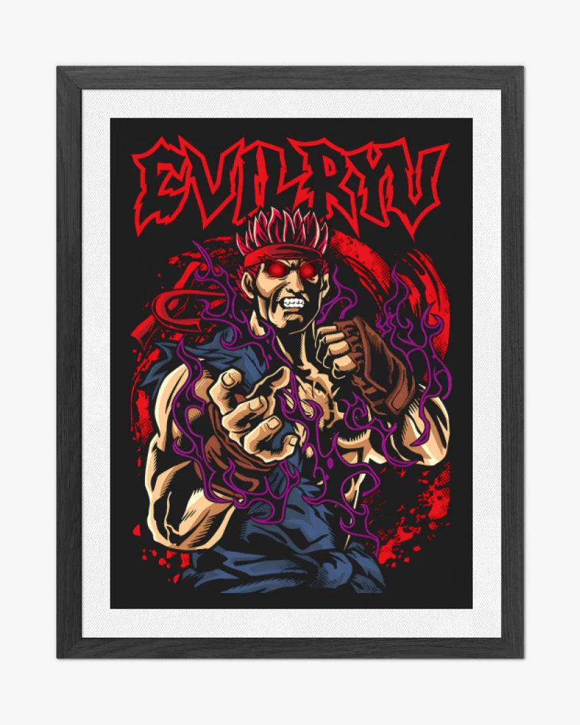Cuadro decorativo Negro de Evil Ryu