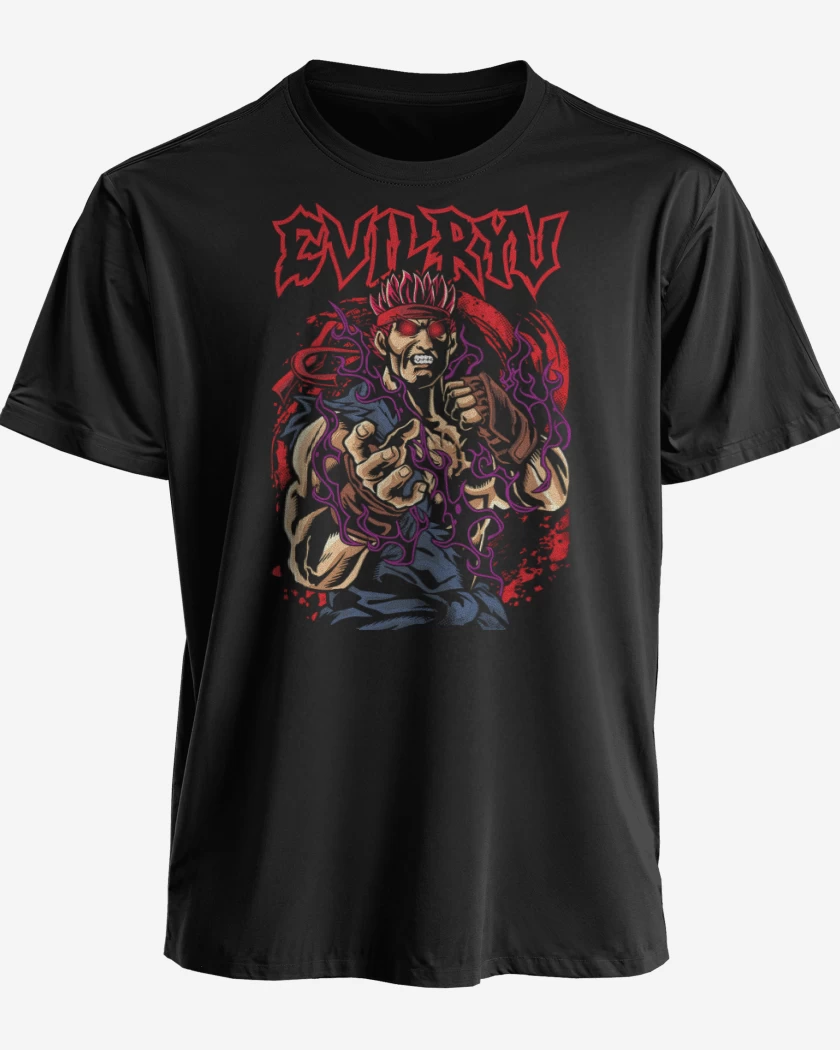 Polera premium Negro de Evil Ryu