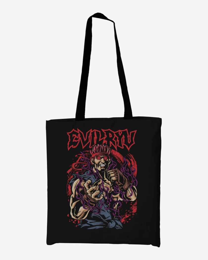 Totebag Negro de Evil Ryu
