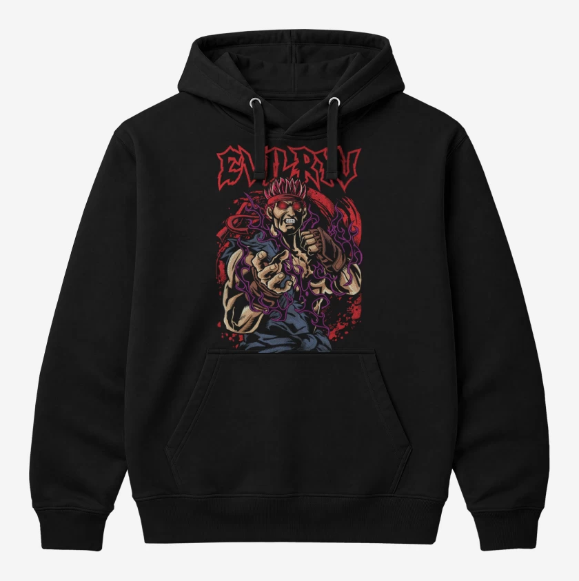 Polerón Canguro Negro de Evil Ryu