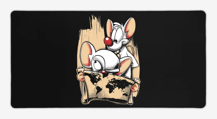 Mouse pad Gamer Negro de Conquistar el Mundo