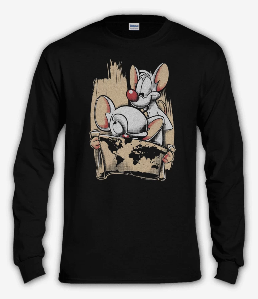 Polera manga larga Negro de Conquistar el Mundo