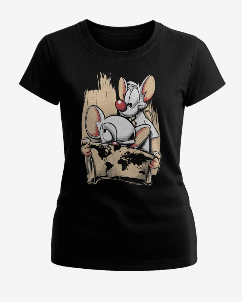 Polera de Mujer Negro de Conquistar el Mundo