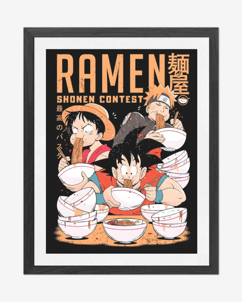 Cuadro decorativo Negro de Competencia de Ramen