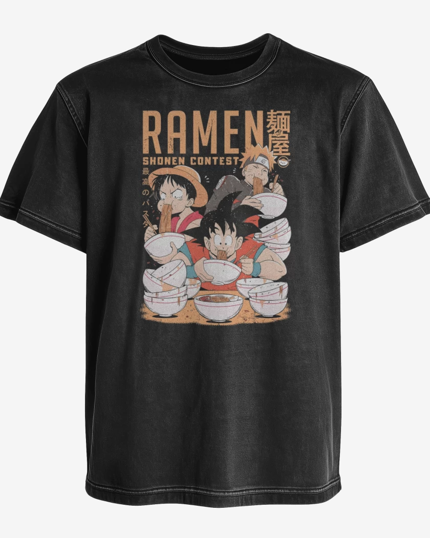 Polera desgastada Competencia de Ramen