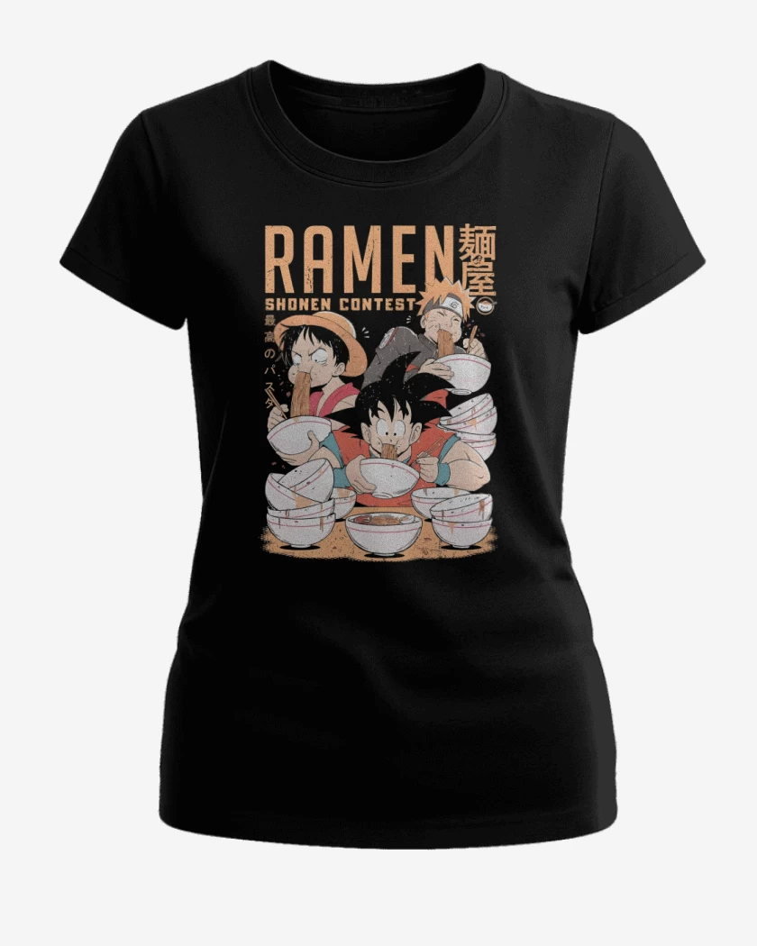 Polera de Mujer Negro de Competencia de Ramen
