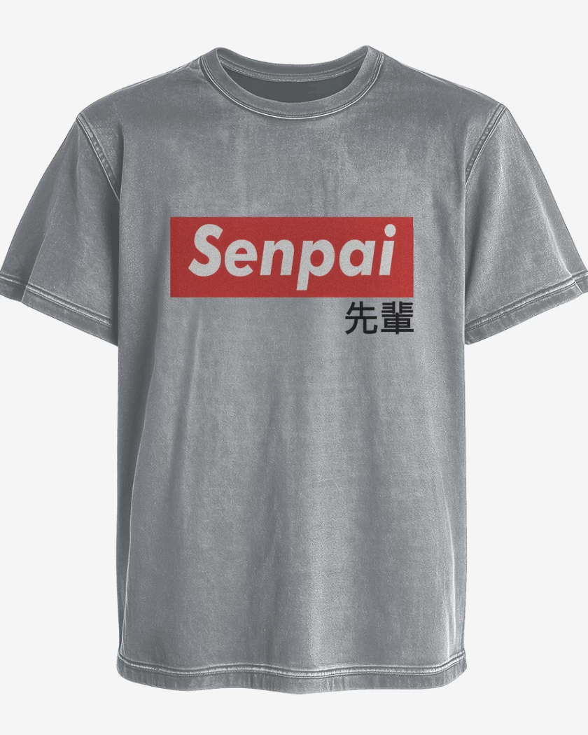 Polera desgastada Gris Melange de Senpai