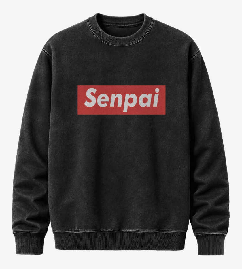 Poleron Polo Acid Wash Negro de Senpai
