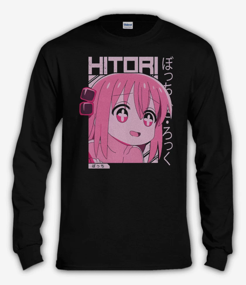 Polera manga larga Negro de Hitori