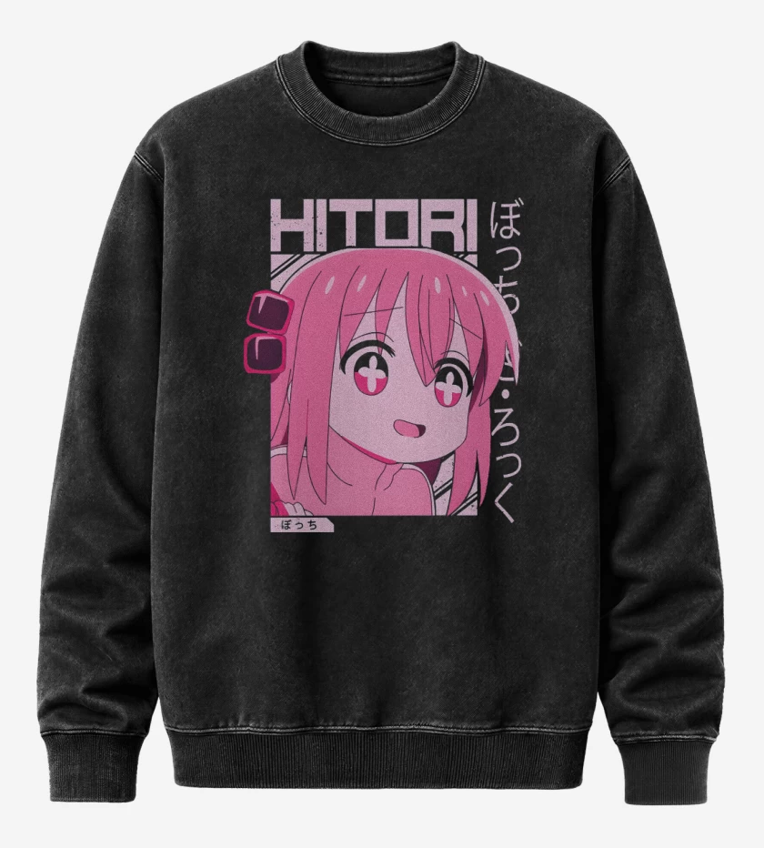 Poleron Polo Acid Wash Negro de Hitori
