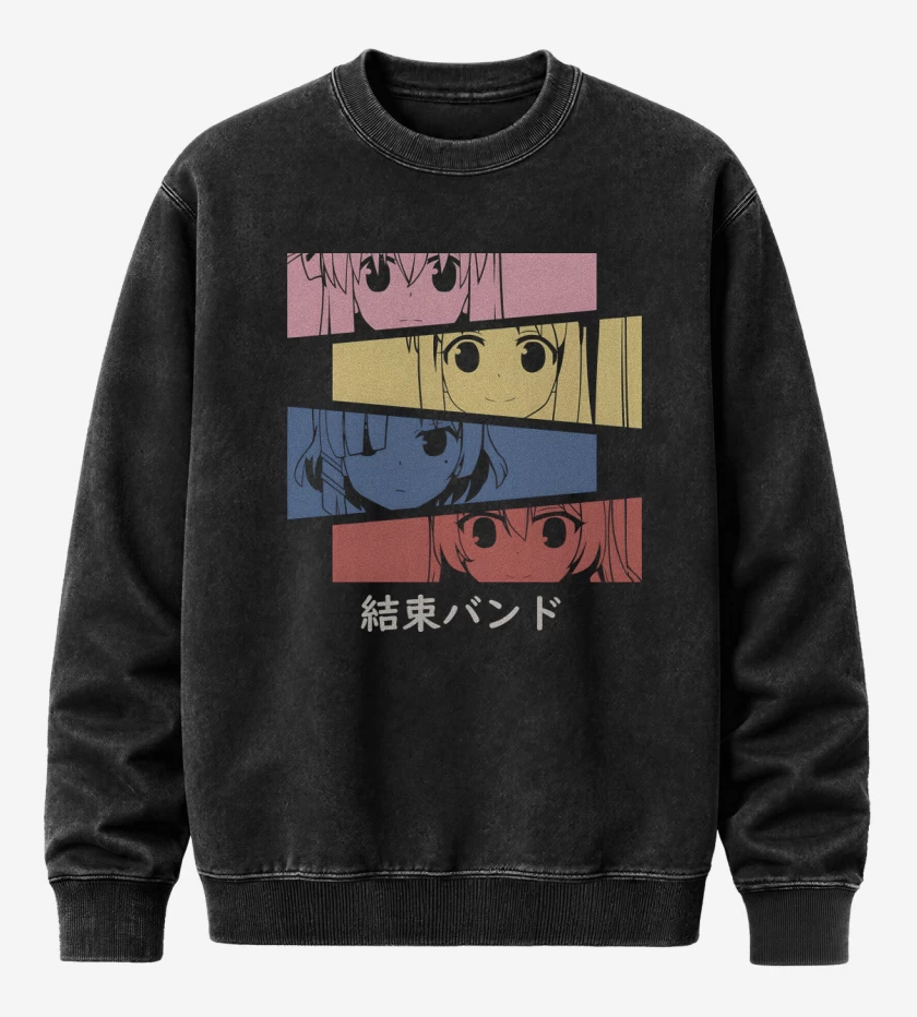 Poleron Polo Acid Wash Negro de Bandita de Bocchi