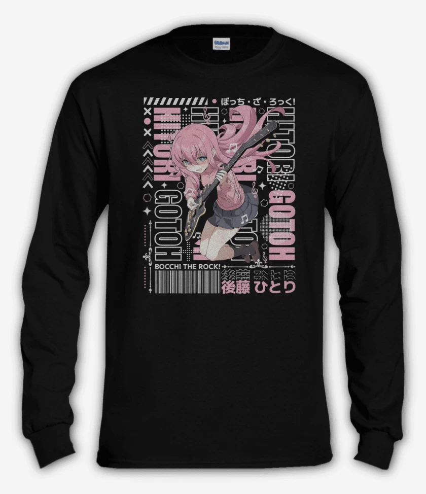 Polera manga larga Negro de Goto Hitori