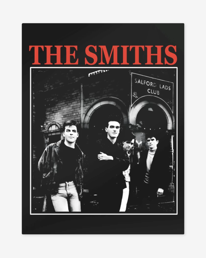 Print metalico Negro de The Smiths Band