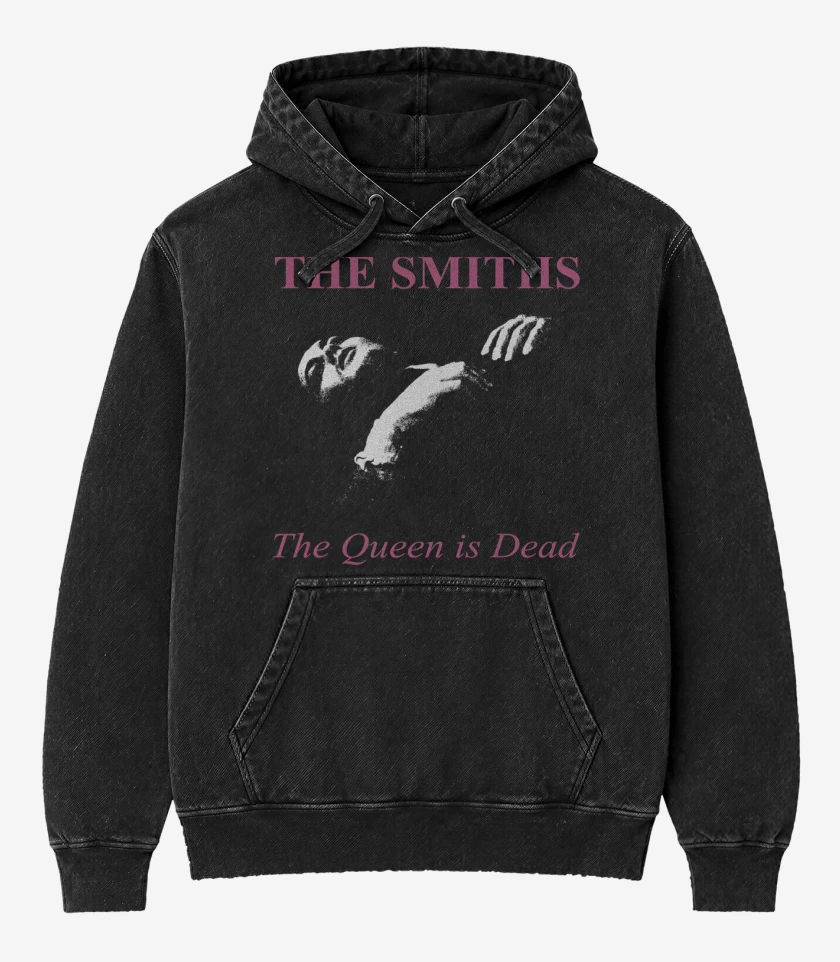 Poleron Canguro Acid Wash Negro de The Queen is Dead 