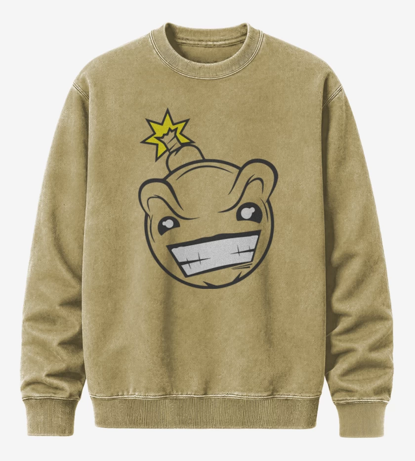 Poleron Polo Acid Wash Beige de Bomb
