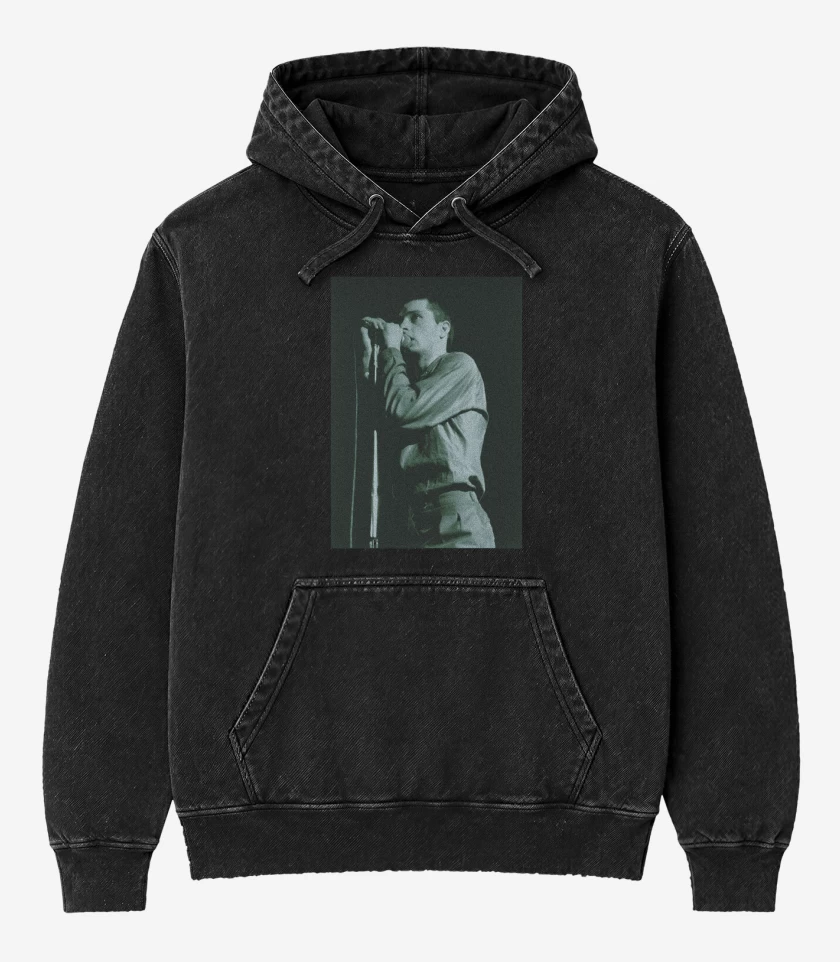 Poleron Canguro Acid Wash Negro de Curtis Tear Us Apart
