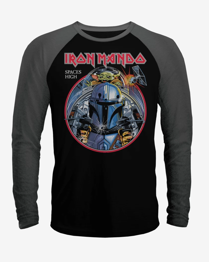 Polera Raglan Negro / Negro Heather de Spaces High