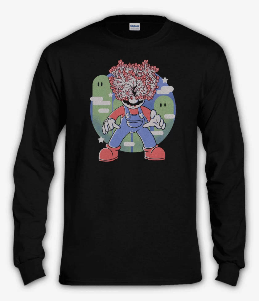 Polera manga larga Negro de Bigote Esporas