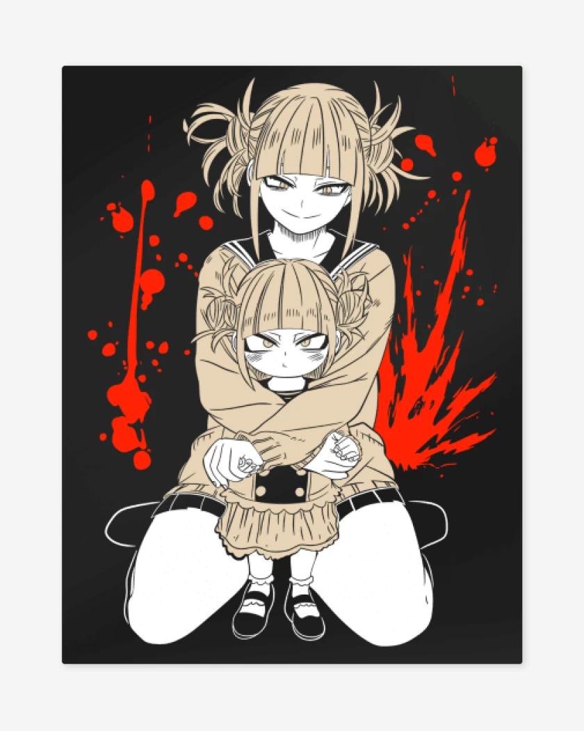 Print metalico Negro de Himiko Toga