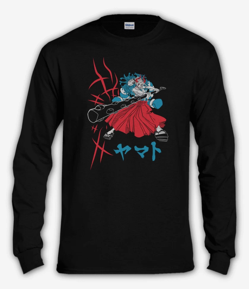 Polera manga larga Negro de Yamato Oni