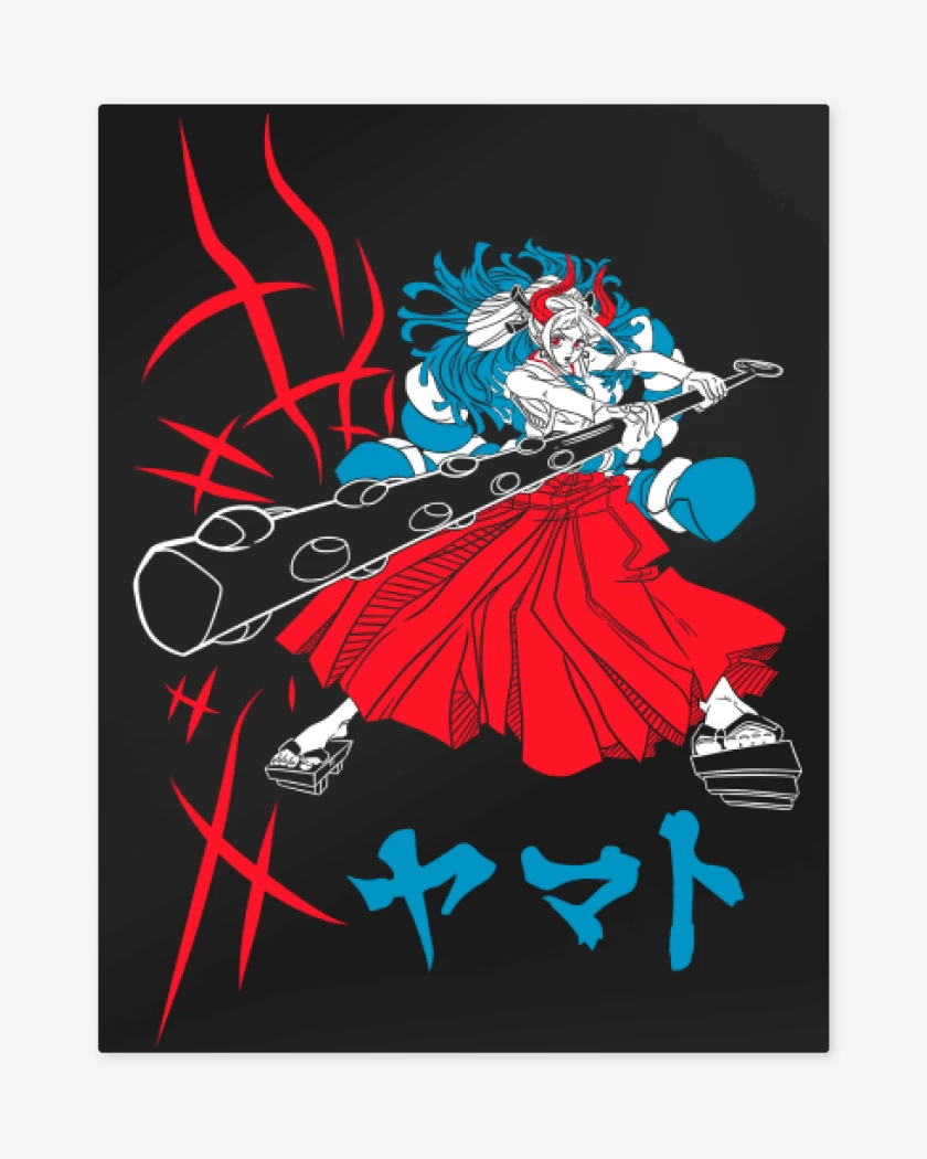 Print metalico Negro de Yamato Oni