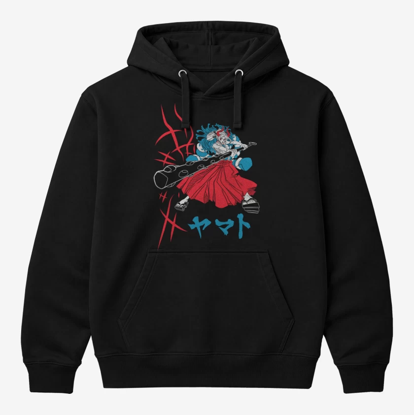 Polerón Canguro Negro de Yamato Oni