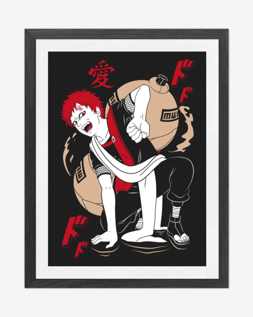 Cuadro decorativo Negro de Gaara 