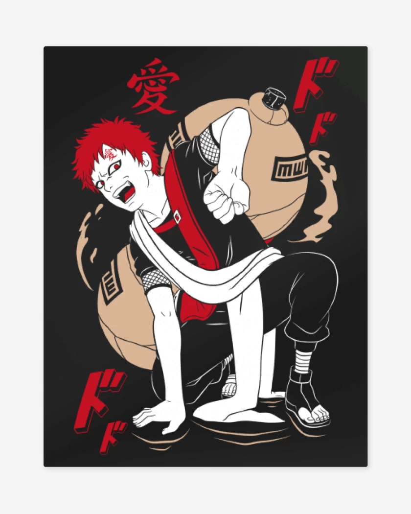 Print metalico Negro de Gaara 
