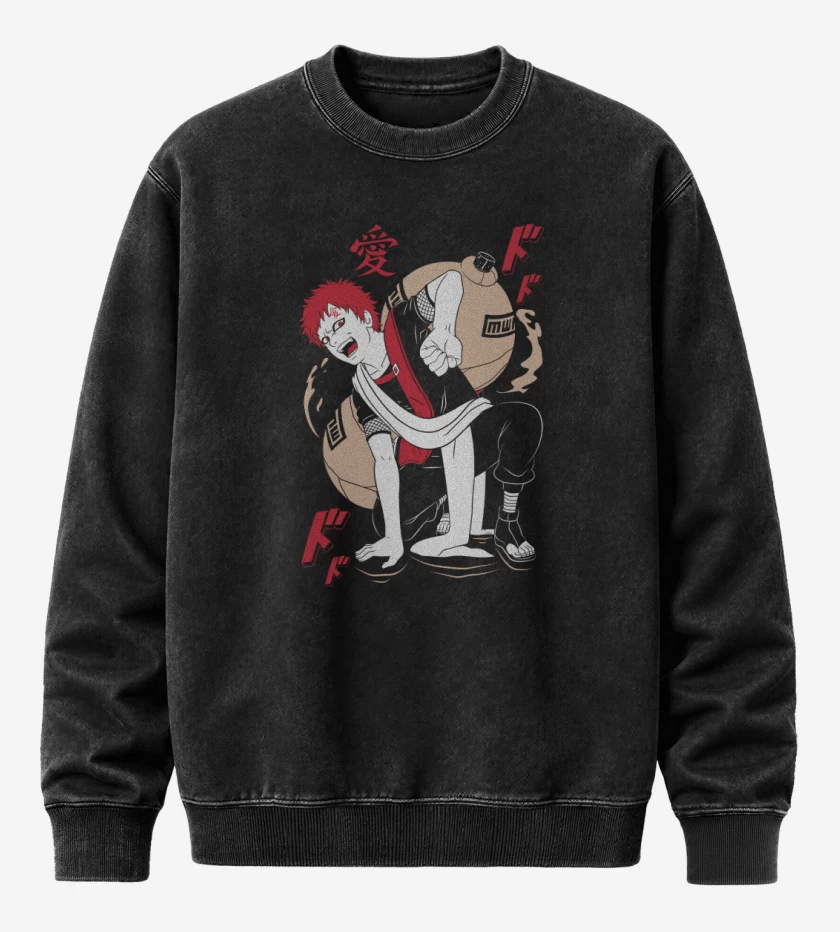 Poleron Polo Acid Wash Negro de Gaara 