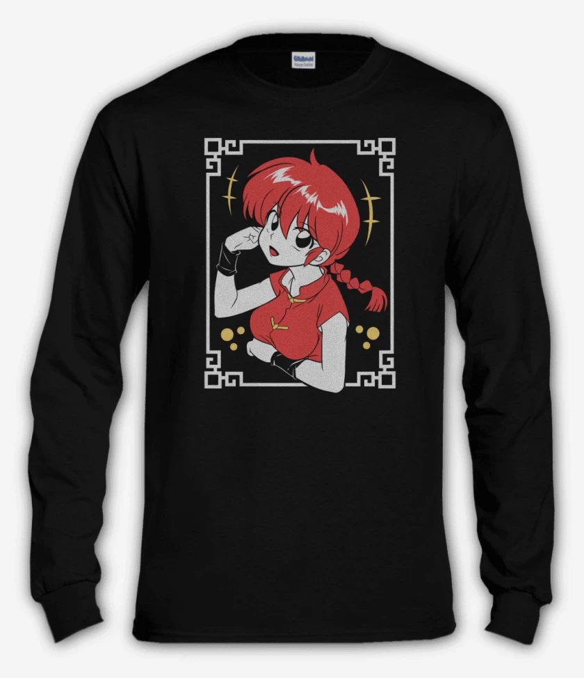 Polera manga larga Negro de Ranma 1/2