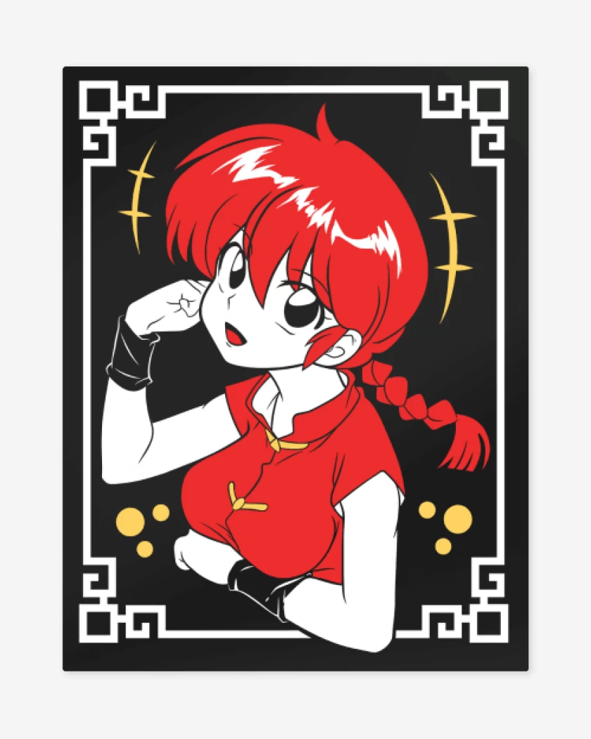 Print metalico Negro de Ranma 1/2