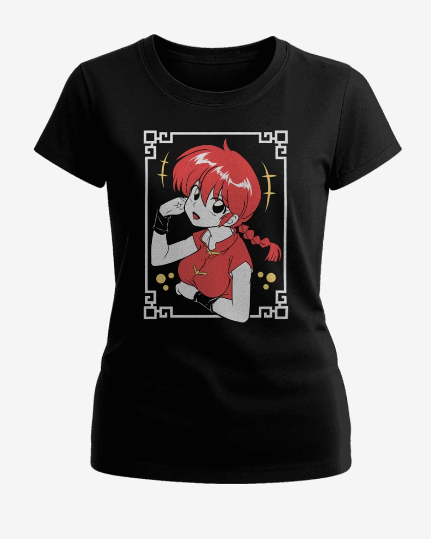 Polera de Mujer Negro de Ranma 1/2